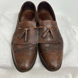 Allen Edmonds Men's 14 Slip On‎ Dress Arlington Mahogany Leather Wing Tassel